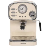 Espressor manual Heinner HEM-1100CR, 1100W, 15 bar, 1.25L, 2 cesti, cappuccino, spumare lapte