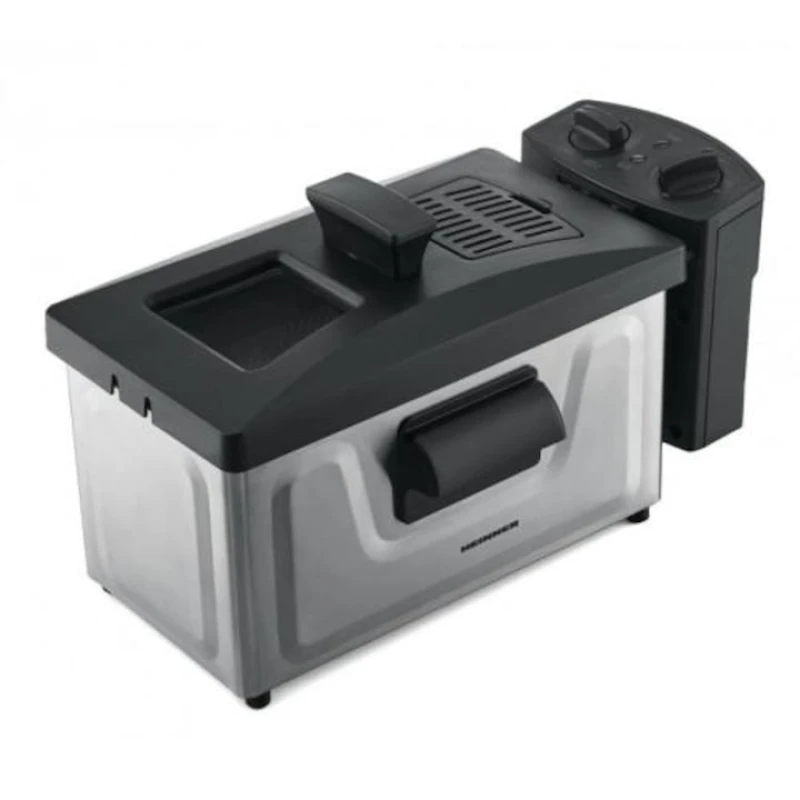 Friteuza Heinner HDF-1800SS, 1800W, 3L, capacitate 500g, timer 30 min, termostat reglabil, inox