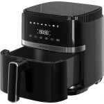 Friteuza cu aer cald Heinner VarietyFry HAF-B5BK1500, 1500W, 5L, 8 programe, display digital, control Touch, negru