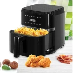 Friteuza cu aer cald Heinner VarietyFry HAF-B5BK1500, 1500W, 5L, 8 programe, display digital, control Touch, negru