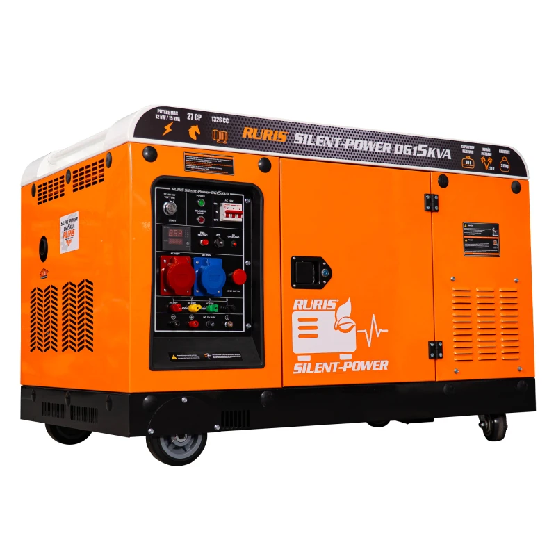 Generator Diesel Trifazat RURIS Silent-Power DG15KVA, 13 kW, 27 CP, 230/400V, ATS si AVR
