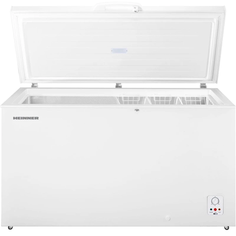 Lada frigorifica Heinner HCF-HS420E++, 420 l, Clasa E, Control mecanic, Incuietoare