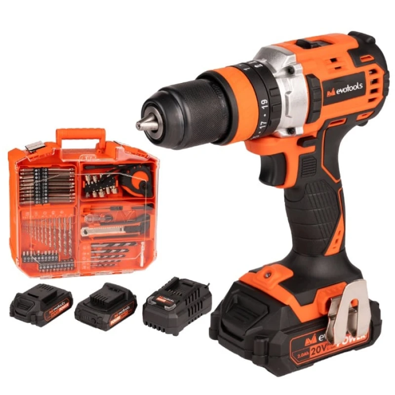 Masina de Insurubat cu Percutie Brushless 20V, 50Nm, 2 Acumulatori 2Ah, Accesorii, POWER Evotools
