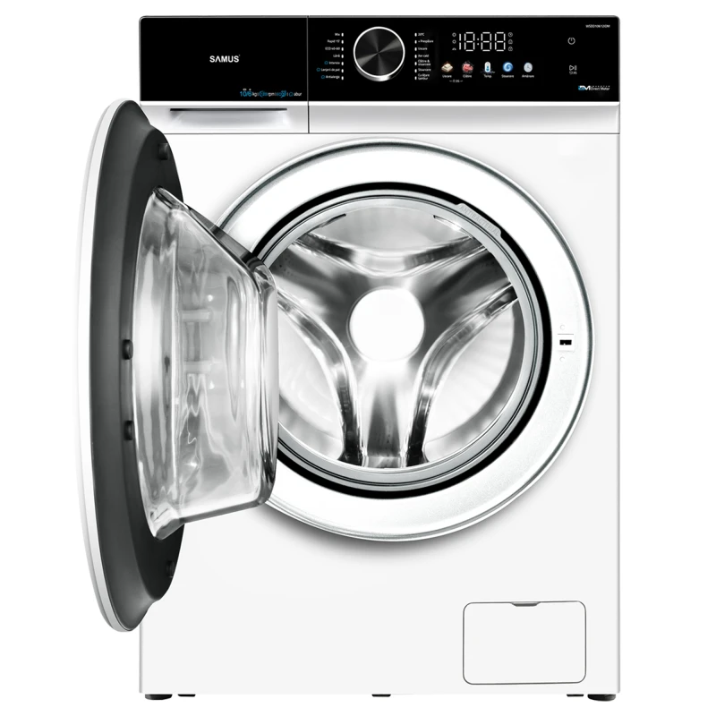 Masina de spalat rufe cu uscator Samus WSDD10612IDM, spalare 10 kg, uscare 6 kg, 1200 rpm, clasa A, 62.8 cm, motor inverter, reglare nivel uscare, incarcare cu rufe in timpul spalarii, control antispuma