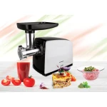Masina de tocat Heinner MG-2100BKWH, 2100W, 1.8 kg/min, 3 site, functie Reverse, accesoriu rosii, negru/alb