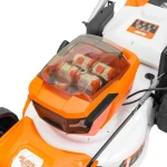 Masina de tuns gazon pe acumulator RURIS RXI 4744e, Brushless, 40V, 47 cm, autopropulsie, sac 65L, fara acumulatori