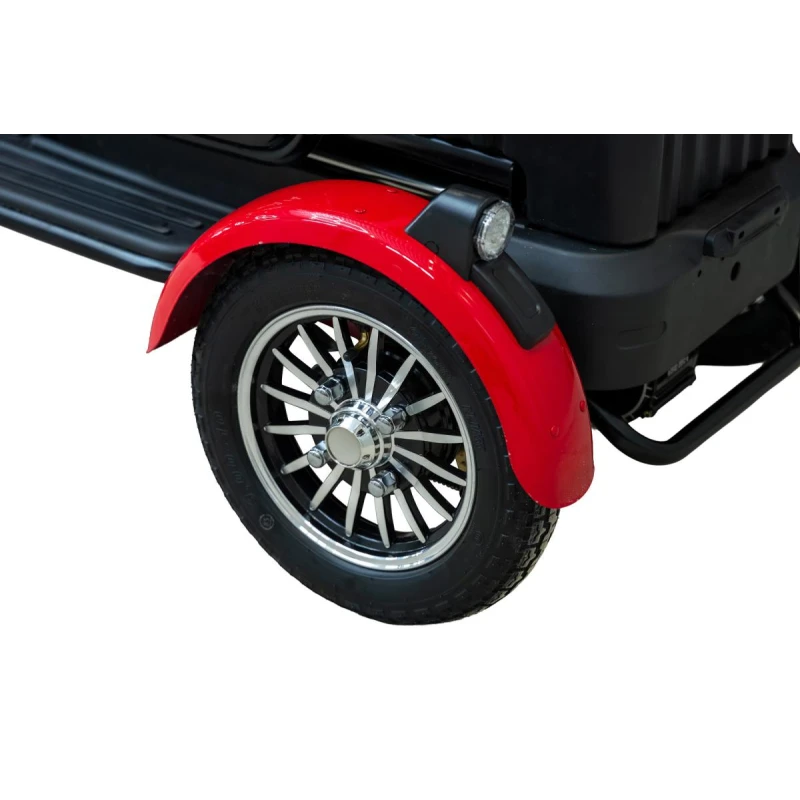 Triciclu electric persoane BLADE VIVA 14, 1200W, 60V 20Ah, autonomie 50 km, viteza maxima de 25 km/h, conform reglementarilor UE, fara permis, Rosu-Negru
