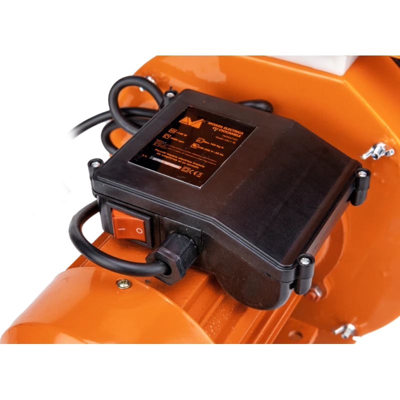 Moara electrica cu ciocanele EvoTools 647123, 1100W, 180 kg/h, 2850 rpm, 4 site, 20 cutite, bobinaj cupru
