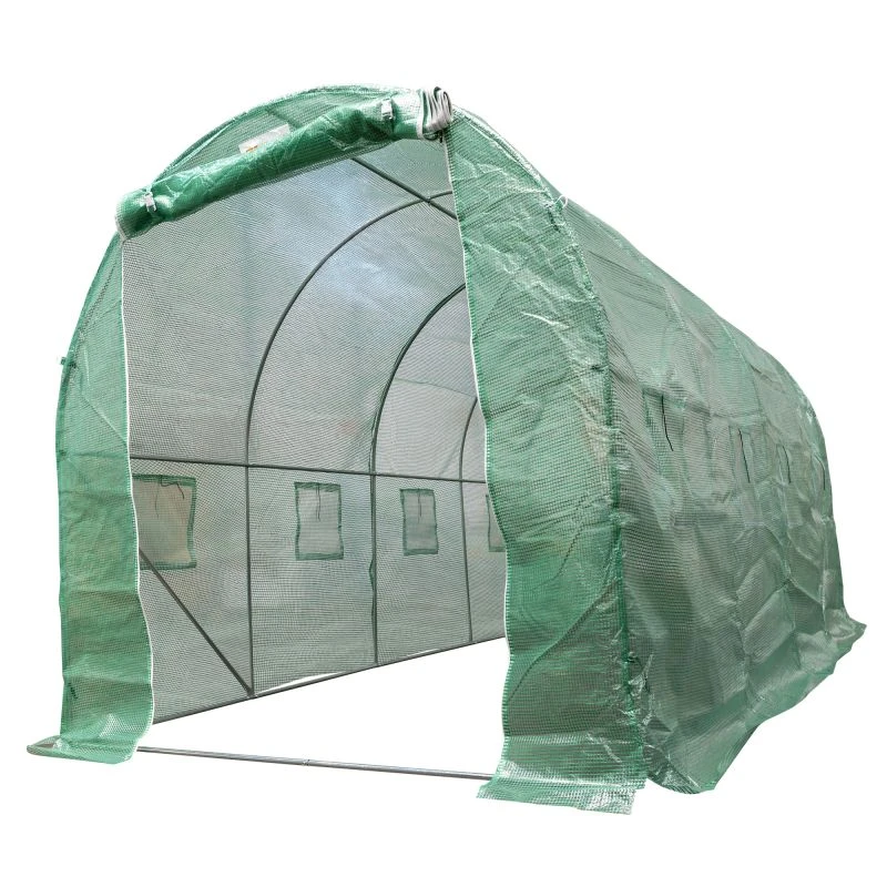 Solariu/Sera 400 x 200 x 200 cm RURIS 400, suprafata 8 mp, 8 ferestre cu plasa insecte, usa rulanta cu fermoar, dimensiune 400 x 200 x 200 cm, structura din teava galvanizata 19 mm