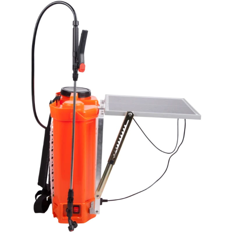 Pompa de stropit cu acumulator si panou solar EvoTools 679223, 16L, 12V 8Ah, panou solar 15W, 4 duze
