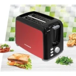 Prajitor de paine Heinner HTP-700BKRD, 750W, 2 felii, 7 niveluri rumenire, decongelare, reincalzire, negru/rosu
