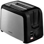 Prajitor de paine Heinner HTP-700BKSS, 750W, 2 felii, 7 niveluri rumenire, decongelare, reincalzire, negru/inox