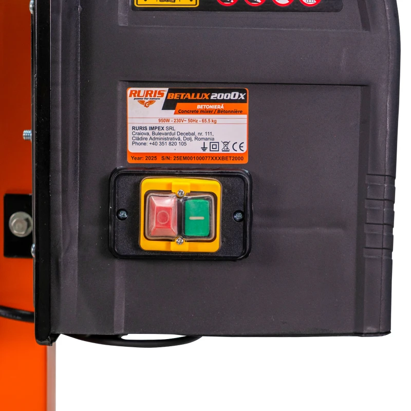 Betoniera RURIS Betalux 2000X, 950W, 200L