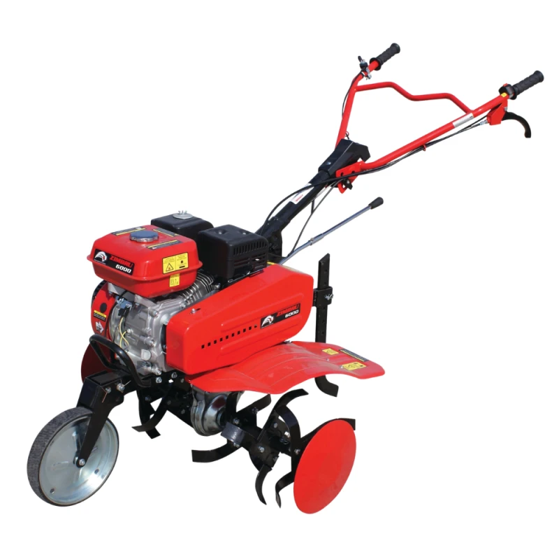 Motosapa pe benzina, Zimbru 6000s, 208 CC, 7 CP, latime lucru 56-83 cm, 4 timpi, roti de cauciuc si freze