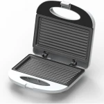 Sandwich maker Heinner SM-K750FGWH, 750W, 2 sandwich-uri, placi grill antiaderente, protectie supraincalzire, alb