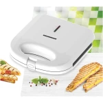 Sandwich maker Heinner SM-K750FGWH, 750W, 2 sandwich-uri, placi grill antiaderente, protectie supraincalzire, alb