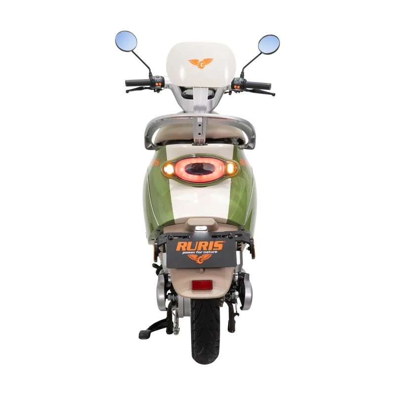 Scuter Electric RURIS Pilot SX790 Verde Bamboo, motor 800 W, baterie 48V20Ah, autonomie pana la 70 km, viteza maxima de 25 km/h, conform reglementarilor UE, fara permis