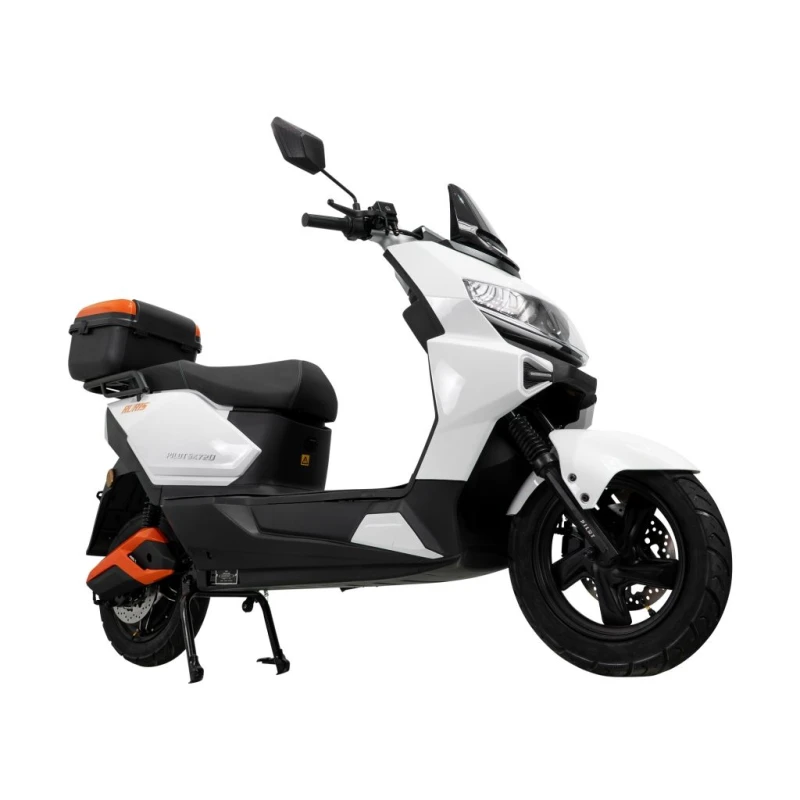 Scuter electric RURIS PILOT SX 720, motor 2500 W, baterie 72 V 32 Ah, autonomie pana la 92 km, viteza maxima de 25 km/h, conform reglementarilor UE, fara permis, Alb