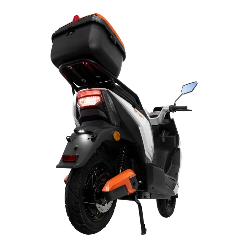 Scuter electric RURIS PILOT SX 720, motor 2500 W, baterie 72 V 32 Ah, autonomie pana la 92 km, viteza maxima de 25 km/h, conform reglementarilor UE, fara permis, Alb