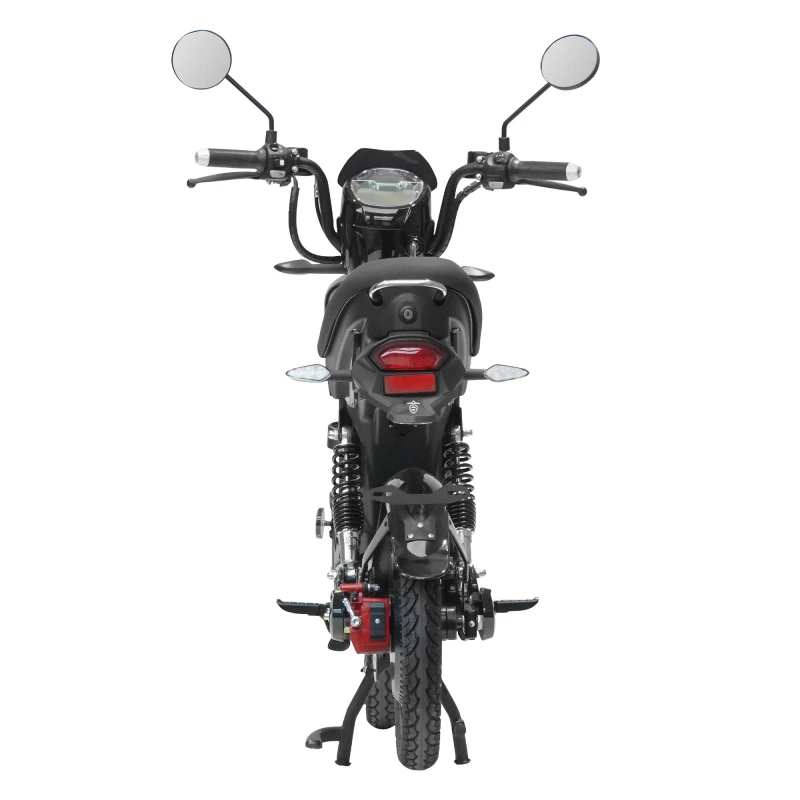 Scuter electric, Samus Chicago-18T800-48V26-Black, autonomie 90 km, motor 800 W, acumulator 48 V 26 Ah, viteza maxima de 25 km/h, conform reglementarilor UE, fara permis