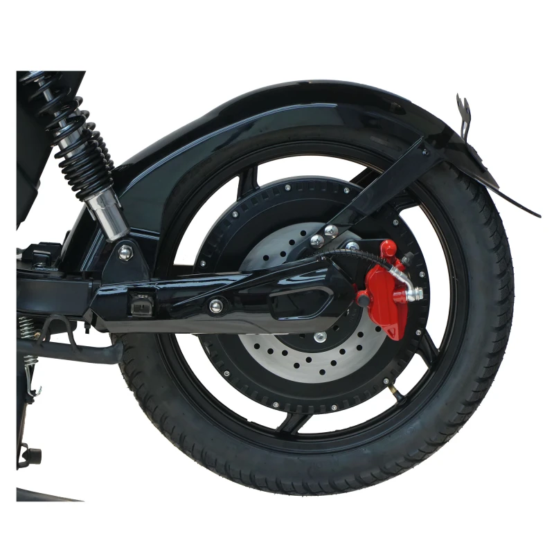 Scuter electric, Samus Chicago-18T800-48V26-Black, autonomie 90 km, motor 800 W, acumulator 48 V 26 Ah, viteza maxima de 25 km/h, conform reglementarilor UE, fara permis