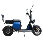 Scuter electric, Samus Denver 25-10T1300-60V20L-Blue, autonomie 60 km, motor 1300 W, acumulator 60 V 20 Ah, viteza maxima de 25 km/h, conform reglementarilor UE, fara permis