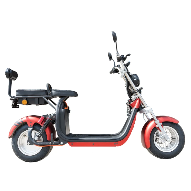Scuter electric, Samus Indiana-10T2100-60V20L-Red, autonomie 60 km, putere maxima 2100 W, acumulator 60 V 20 Ah, viteza maxima de 25 km/h, conform reglementarilor UE, fara permis