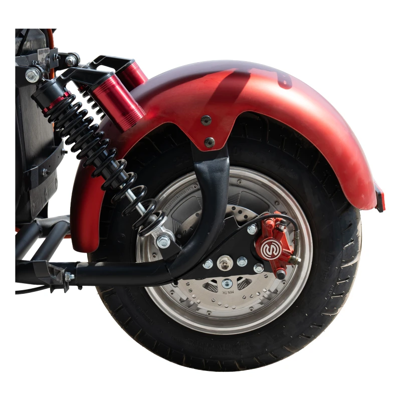 Scuter electric, Samus Indiana-10T2100-60V20L-Red, autonomie 60 km, putere maxima 2100 W, acumulator 60 V 20 Ah, viteza maxima de 25 km/h, conform reglementarilor UE, fara permis