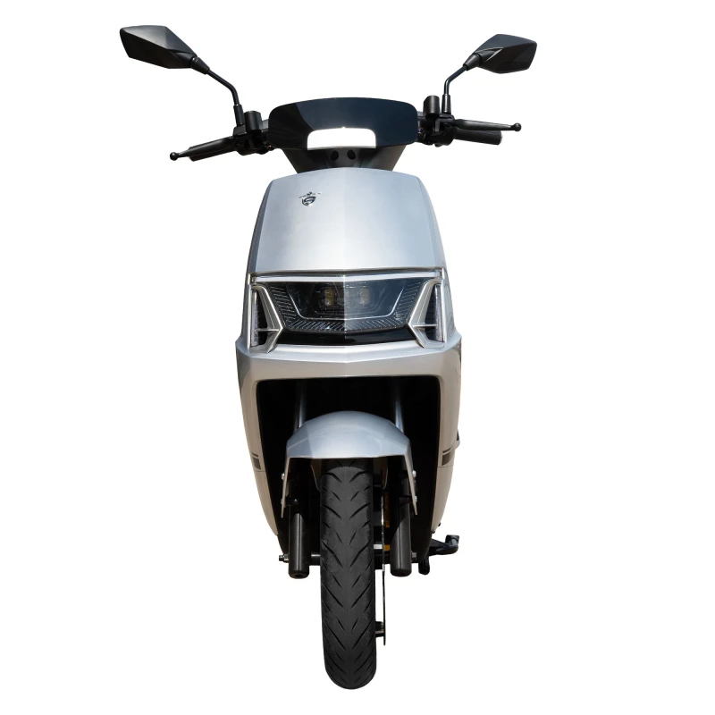 Scuter electric Samus MODENA-25-12T2000-72V23-Silver, putere maxima 2000W, Autonomie 85 km, viteza maxima de 25 km/h, conform reglementarilor UE, fara permis
