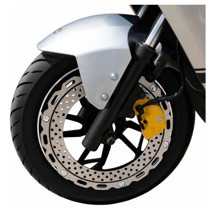 Scuter electric Samus MODENA-25-12T2000-72V23-Silver, putere maxima 2000W, Autonomie 85 km, viteza maxima de 25 km/h, conform reglementarilor UE, fara permis