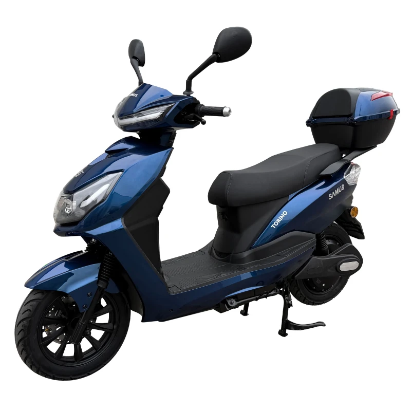 Scuter electric Samus Torino-25-12T2500-72V32-Blue, Motor 2100W, Autonomie 100 km, viteza maxima de 25 km/h, conform reglementarilor UE, fara permis
