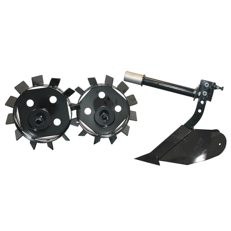 Set roti metalice si plug Bisonte BTA-SP360, distanta exterioara roti 420 mm, pentru BTA-MF360
