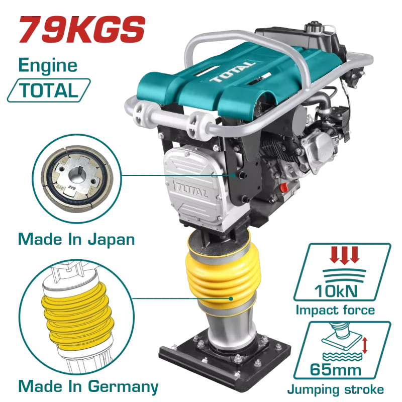 Mai compactor TOTAL TP880-2E, benzina, 6.5 CP, 10 kN, 79 kg