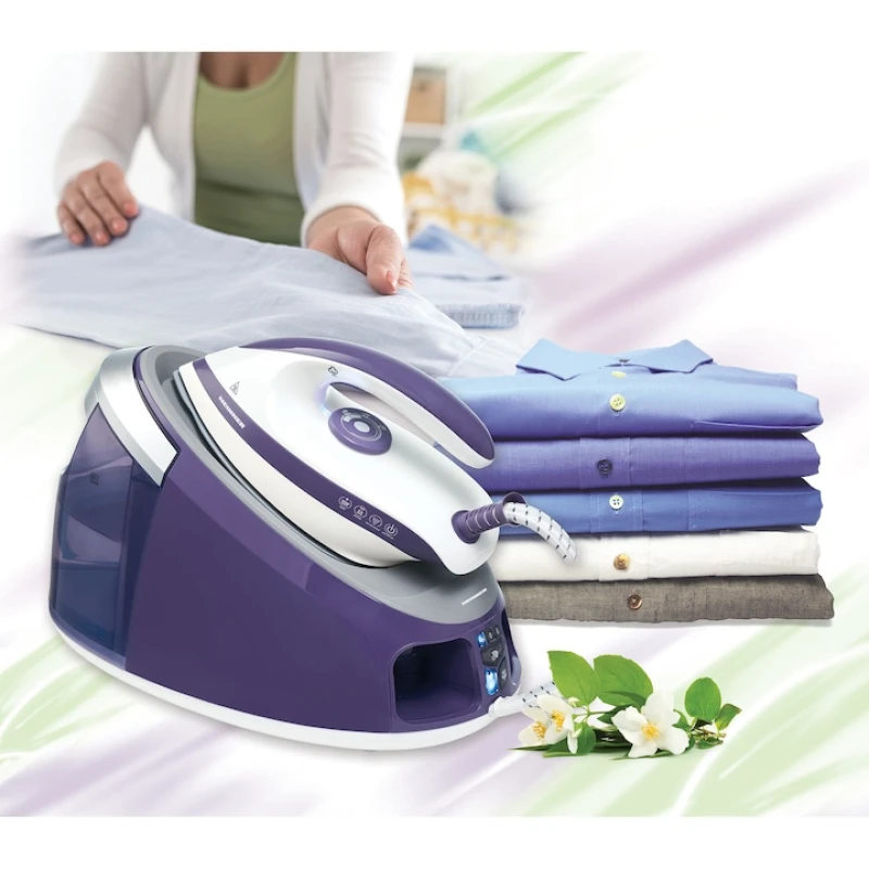 Statie de calcat Heinner HIS-D3006V, 3000W, 5.5 bar, rezervor 1.7L, talpa ceramica, abur ajustabil, violet