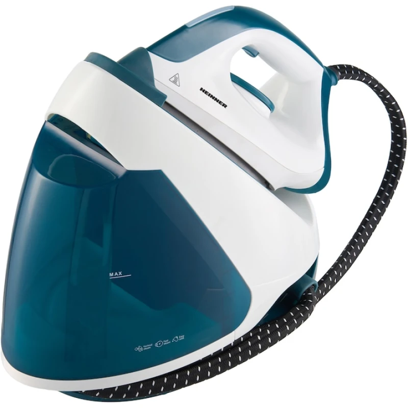 Statie de calcat Heinner IdeaSteam HIS-D2005WB, 2200W, 5 bar, rezervor 1.2L, talpa antiaderenta, alb/albastru