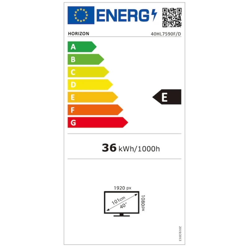 Televizor Smart Horizon 40HL7590F/D, 101 cm (40 inch), Full HD, Google TV, Wi-Fi, Bluetooth, 3x HDMI, Clasa E, negru