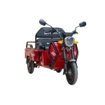 Triciclu Cargo electric BLADE Active R6 1300W, autonomie pana la 50 km, baterie plumb-acid 72 V/20 Ah, viteza maxima de 25 km/h, conform reglementarilor UE, fara permis, Rosu-Negru