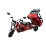 Triciclu Cargo electric BLADE Active R6 1300W, autonomie pana la 50 km, baterie plumb-acid 72 V/20 Ah, viteza maxima de 25 km/h, conform reglementarilor UE, fara permis, Rosu-Negru