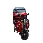 Triciclu Cargo electric BLADE Active R6 1300W, autonomie pana la 50 km, baterie plumb-acid 72 V/20 Ah, viteza maxima de 25 km/h, conform reglementarilor UE, fara permis, Rosu-Negru