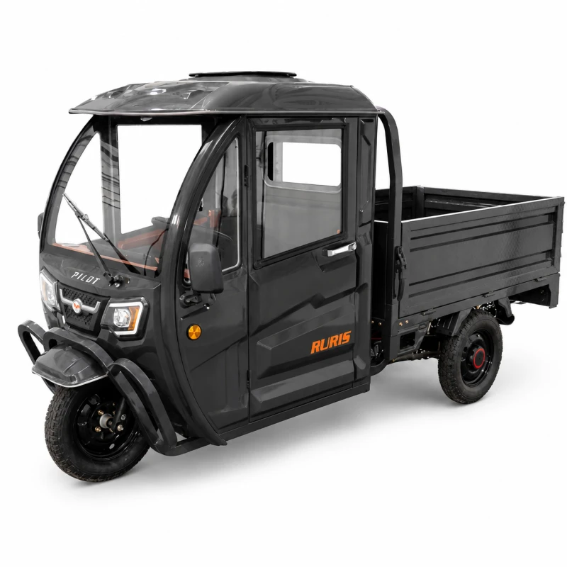 Triciclu Electric Cargo RURIS PILOT 4000C, 2500W, Autonomie 60 km, Cu Volan, Baterie 72V, viteza maxima de 25 km/h, conform reglementarilor UE, fara permis