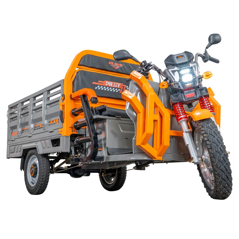 Triciclu electric Cargo RURIS PILOT3130G H, 3600W, baterie 72V 58Ah, autonomie 80 km, descarcare hidraulica, viteza maxima de 25 km/h, conform reglementarilor UE, fara permis