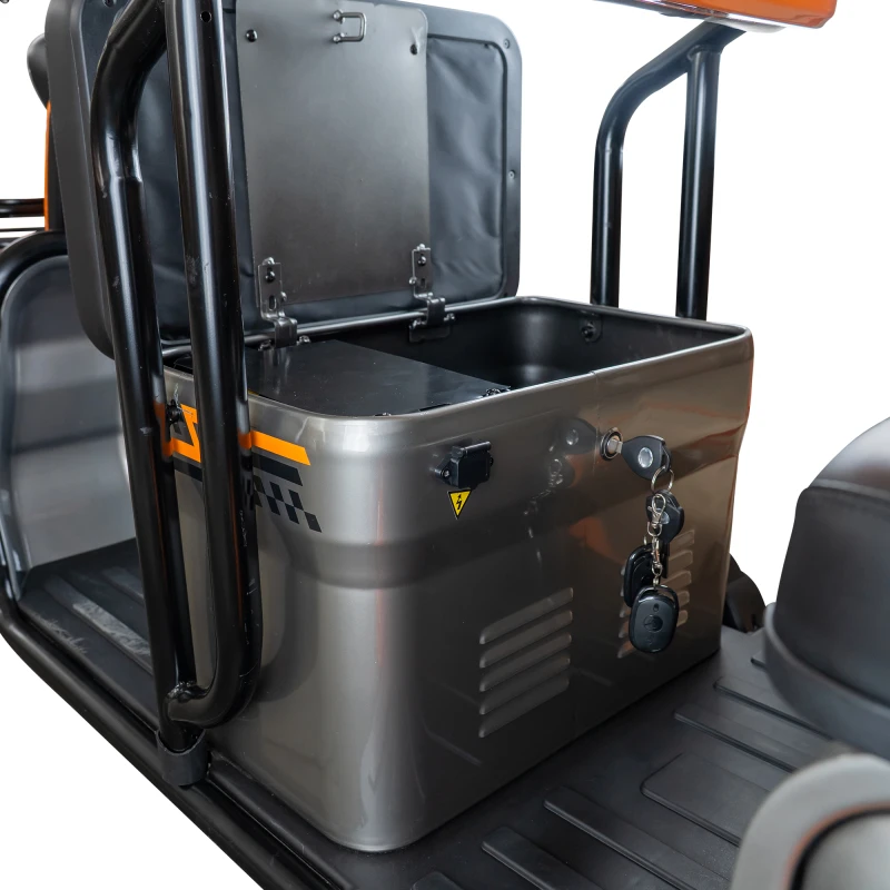 Triciclu electric RURIS PILOT 3040G, 2000W, baterie 72V 20Ah, autonomie 50 km, 25 km/h, 2 locuri, viteza maxima de 25 km/h, conform reglementarilor UE, fara permis