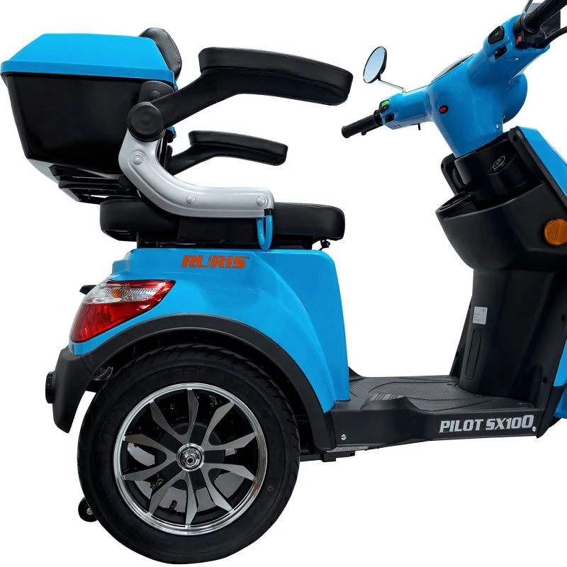 Triciclu electric RURIS PILOT SX100, 1300W, baterie 60V 20Ah, autonomie 46 km, viteza maxima de 25 km/h, conform reglementarilor UE, fara permis