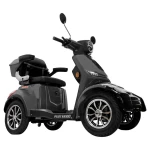 Triciclu electric RURIS PILOT SX100, 1300W, baterie 60V 20Ah, autonomie 46 km, viteza maxima de 25 km/h, conform reglementarilor UE, fara permis, gri
