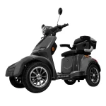 Triciclu electric RURIS PILOT SX100, 1300W, baterie 60V 20Ah, autonomie 46 km, viteza maxima de 25 km/h, conform reglementarilor UE, fara permis, gri
