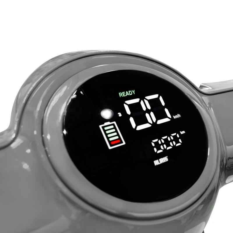 Triciclu electric RURIS PILOT SX100, 1300W, baterie 60V 20Ah, autonomie 46 km, viteza maxima de 25 km/h, conform reglementarilor UE, fara permis, gri
