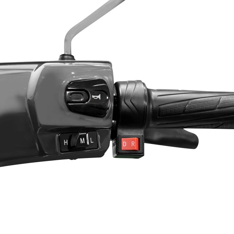 Triciclu electric RURIS PILOT SX100, 1300W, baterie 60V 20Ah, autonomie 46 km, viteza maxima de 25 km/h, conform reglementarilor UE, fara permis, gri