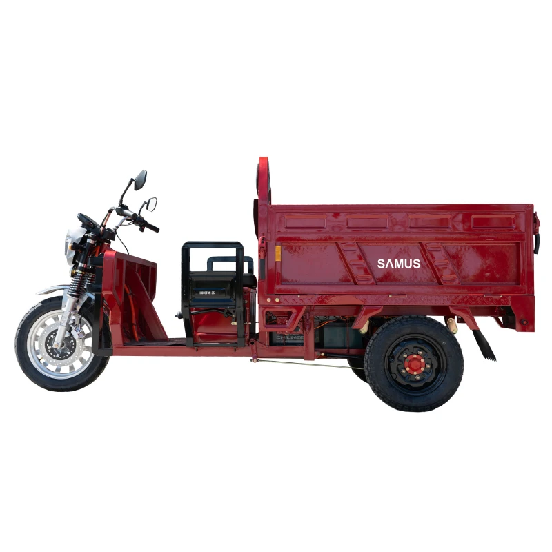 Triciclu electric, Samus Cargo Houston-25-1.5-72V45 Red, 16 inch, putere maxima 3900W, acumulator 72V 45Ah, autonomie 70 km, viteza maxima de 25 km/h, conform reglementarilor UE, fara permis