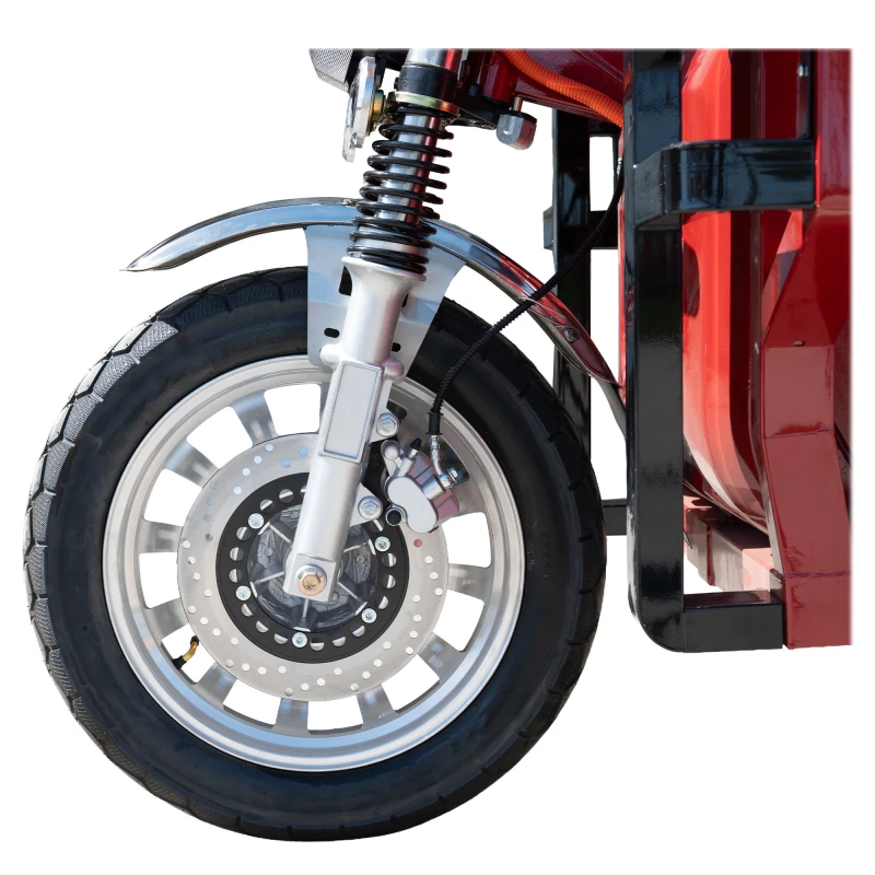 Triciclu electric, Samus Cargo Houston-25-1.5-72V45 Red, 16 inch, putere maxima 3900W, acumulator 72V 45Ah, autonomie 70 km, viteza maxima de 25 km/h, conform reglementarilor UE, fara permis