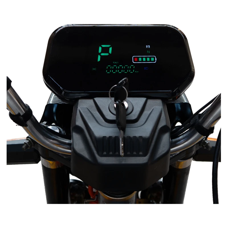 Triciclu electric, Samus Cargo Montana-25-1.3-72V32-Red, 12 inch, putere maxima 3900W, acumulator 72V 32Ah, autonomie 48 km, viteza maxima de 25 km/h, conform reglementarilor UE, fara permis